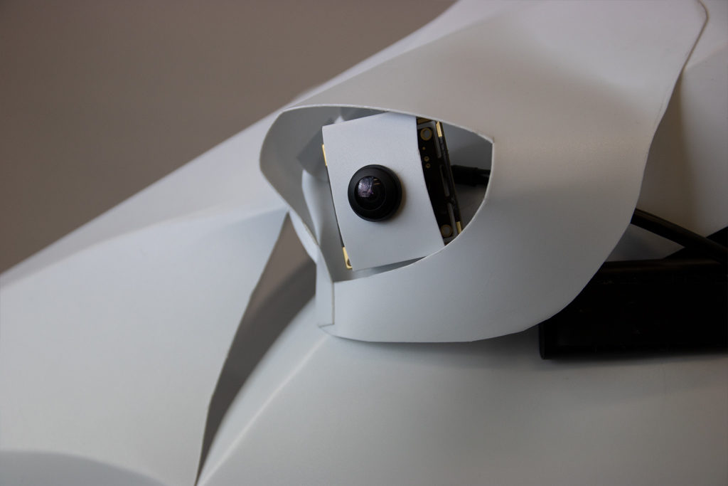 The cameras are fitted with 180 'fisheye' lenses which the system stitches together to create diachronic vision with a 350 degree field of view